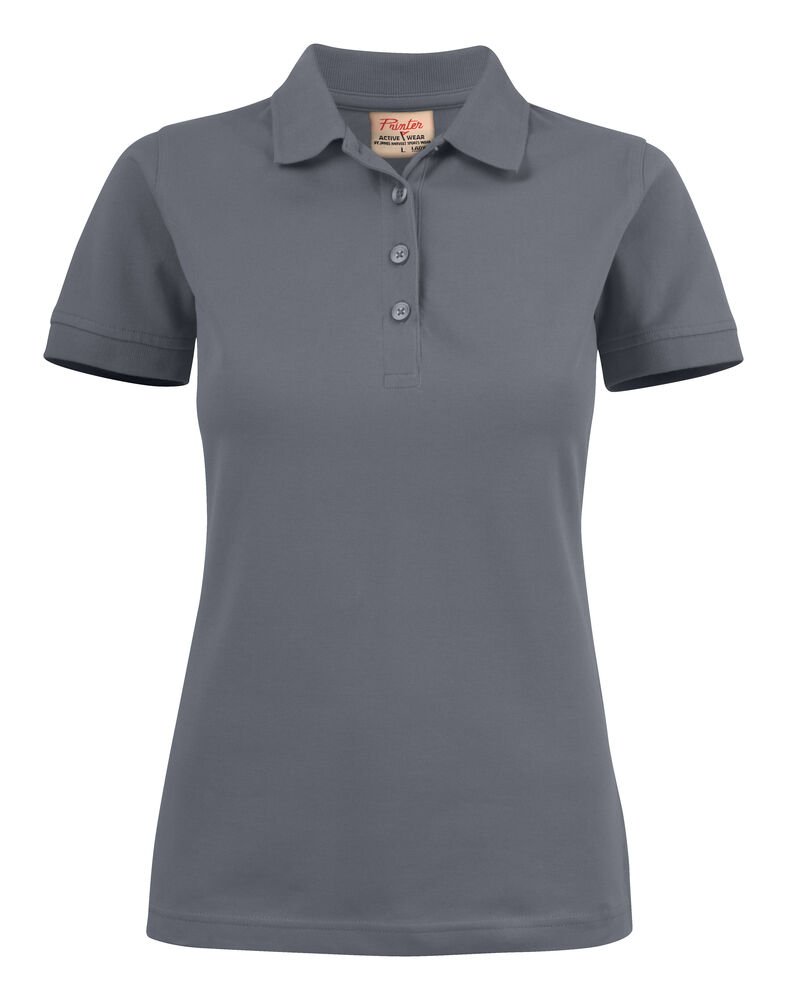 Surf Stretch Polo Pique Dames — Staalgrijs