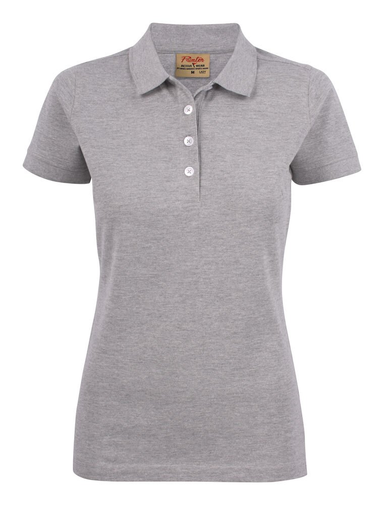 Surf Stretch Polo Pique Dames — Grijs Mêlée