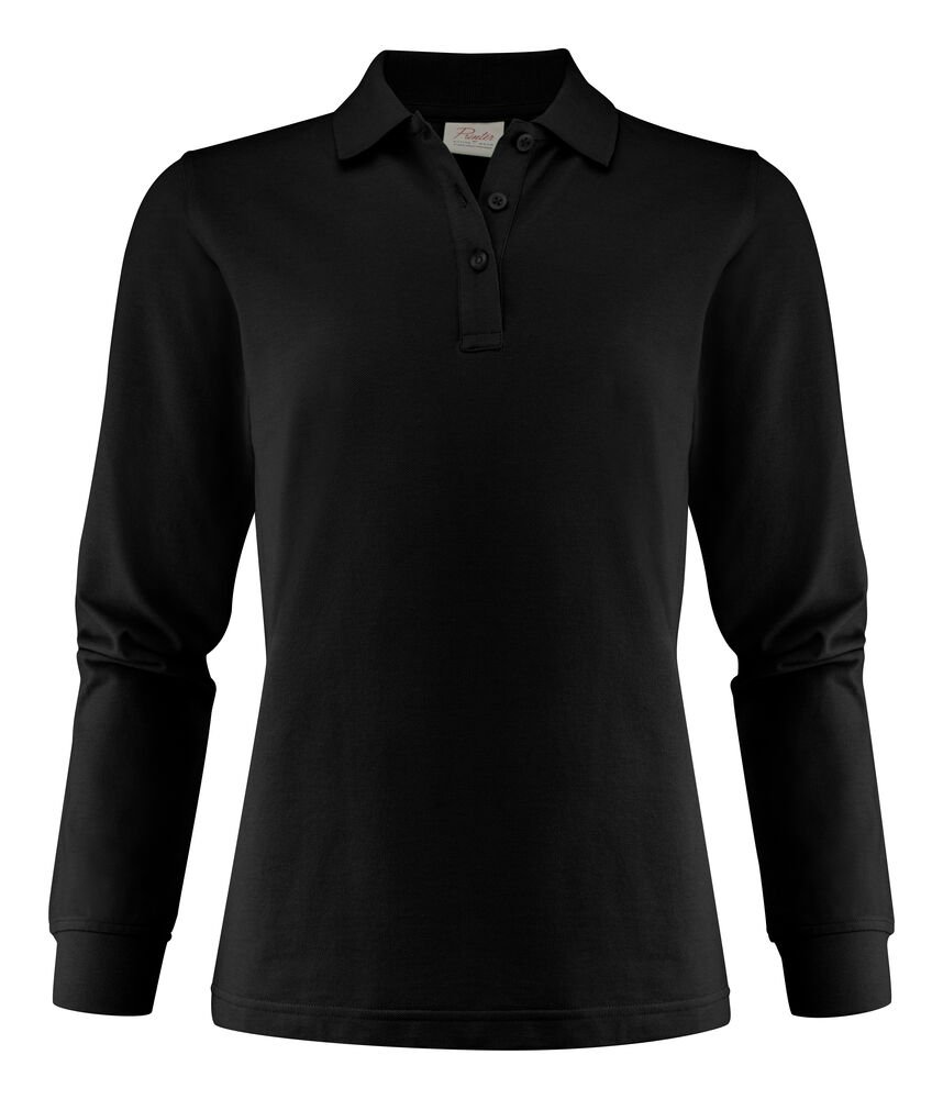 Surf Pro L/S  Polo Pique Dames — Zwart