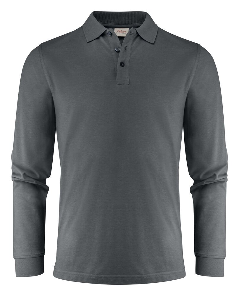 Surf Pro L/S  Polo Pique Heren — Staalgrijs