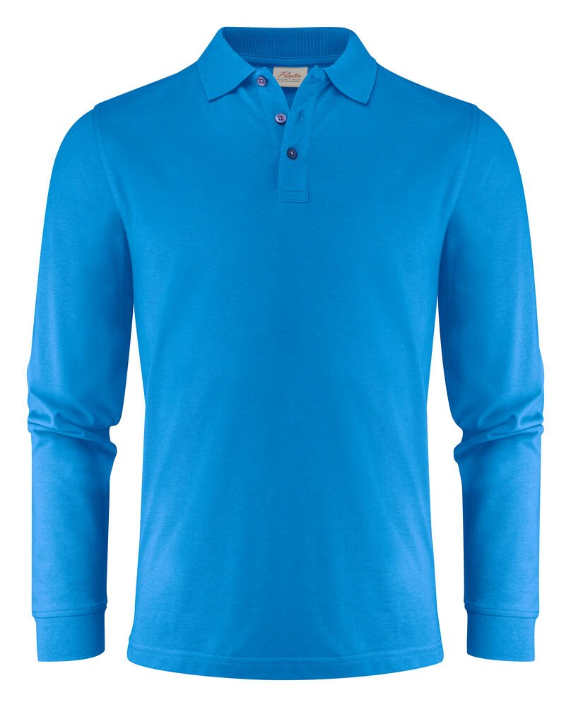 Surf Pro L/S  Polo Pique Heren — Oceaan Blauw