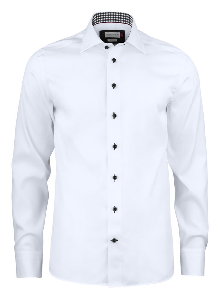 Red Bow 20  Hemd Regular Fit Heren — Wit/Zwart