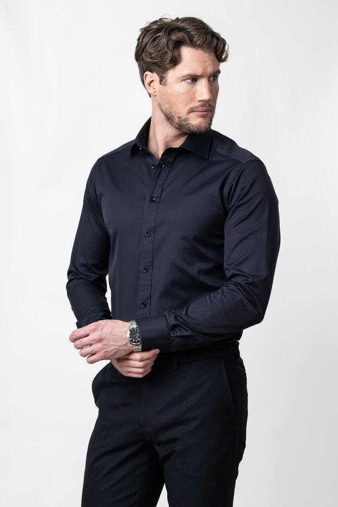 Green Bow 01  Hemd Regular Fit Heren — Zwart