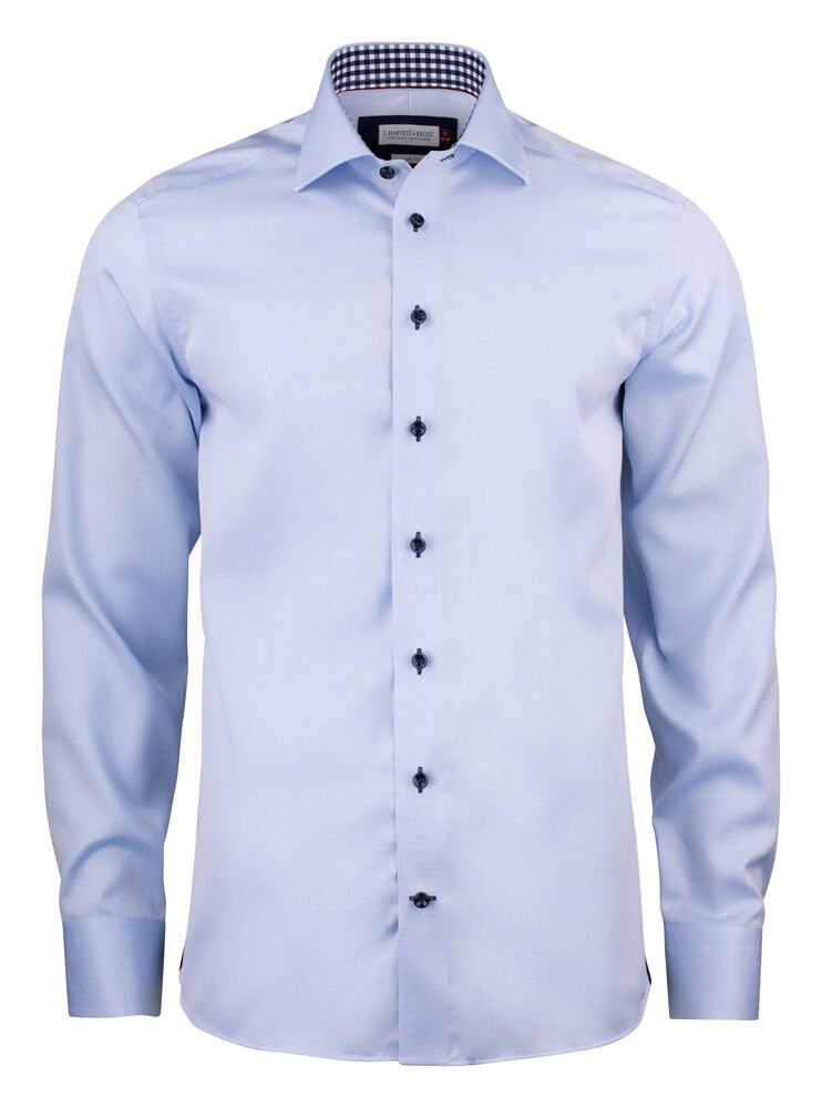 Red Bow 20  Hemd Slim Fit Heren — Hemelsblauw/Marine