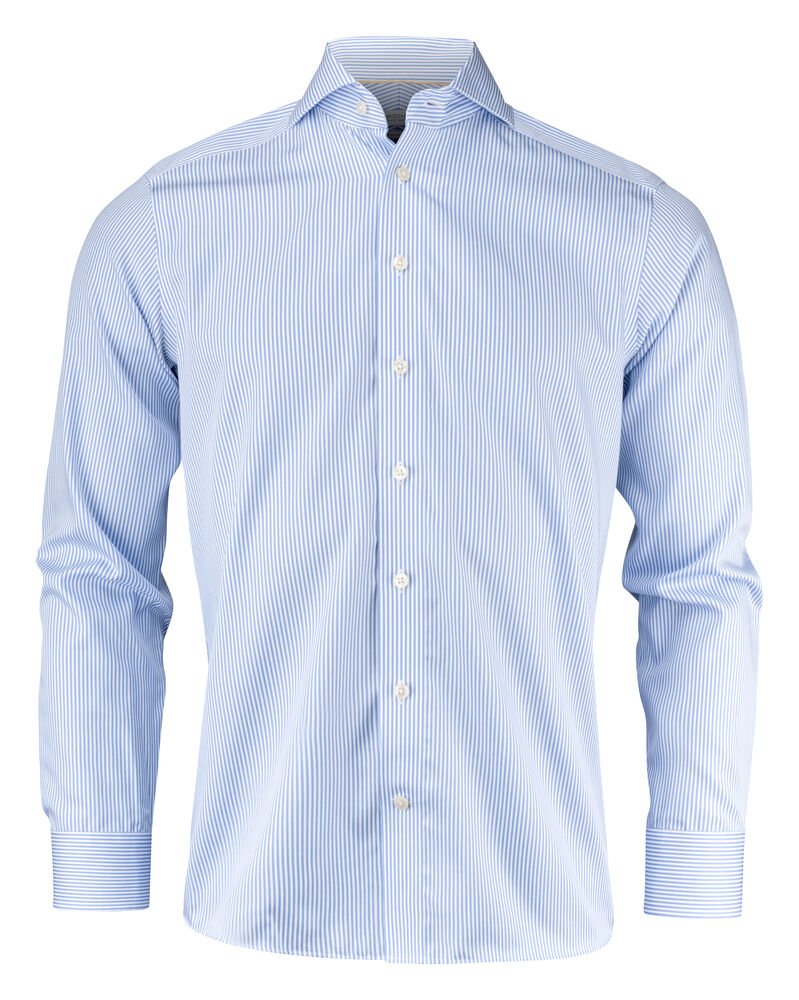 Yellow Bow 50 Hemd Regular Fit Heren — Hemelsblauw/Gestreept