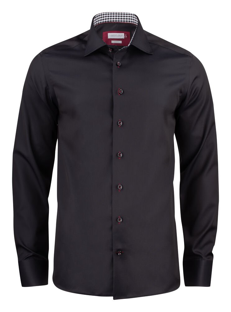 Red Bow 20  Hemd Slim Fit Heren — Zwart/Rood