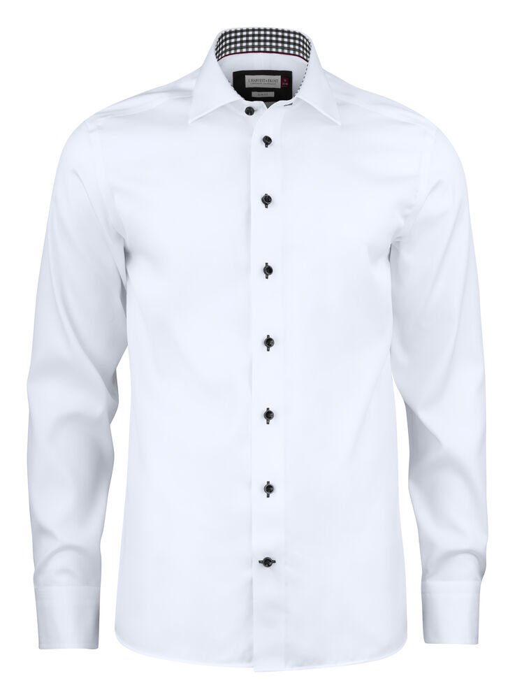 Red Bow 20  Hemd Slim Fit Heren — Wit/Zwart
