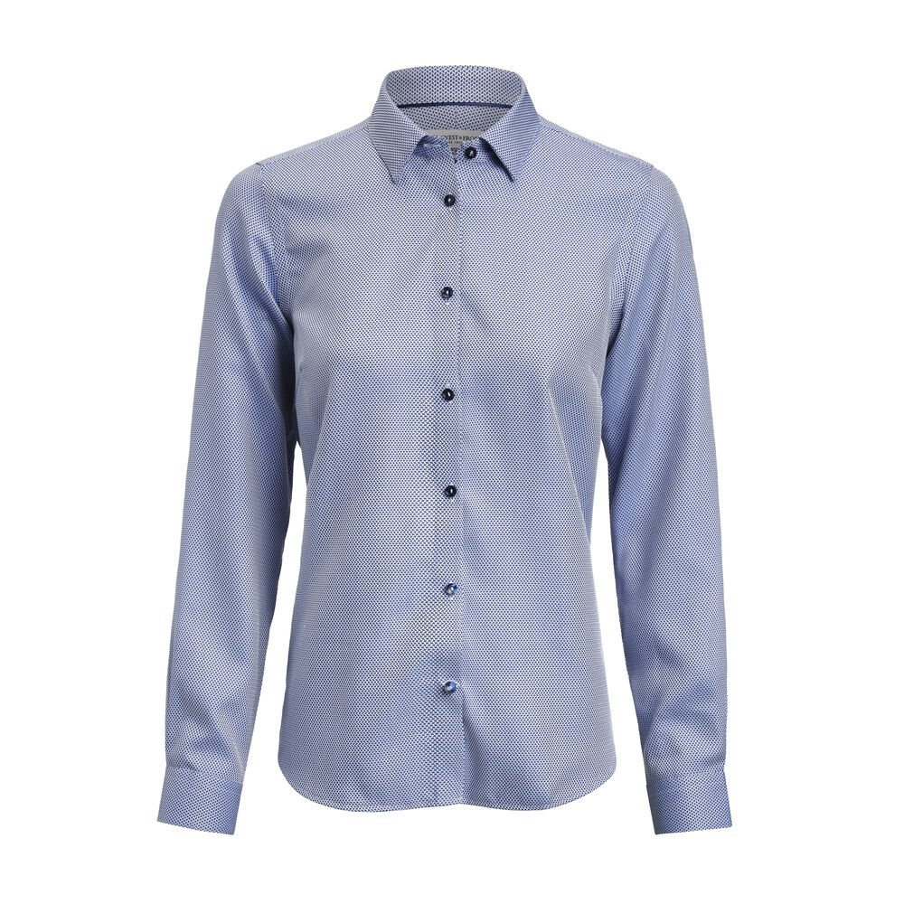 Yellow Bow 55    Hemd Contemporary Fit Dames — Middenblauw