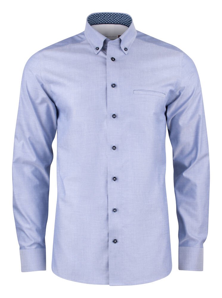 Red Bow 121  Hemd Slim Fit Heren — Blauw