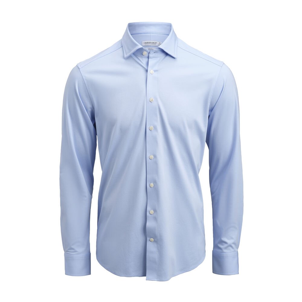 Indigo Bow 132   Hemd Regular Fit Heren — Hemelsblauw