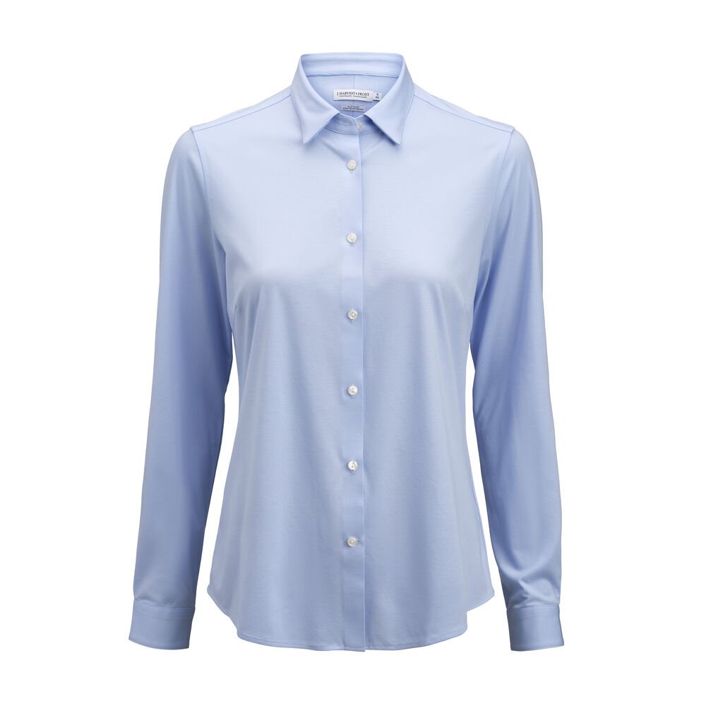 Indigo Bow 132   Hemd Contemporary Fit Dames — Hemelsblauw