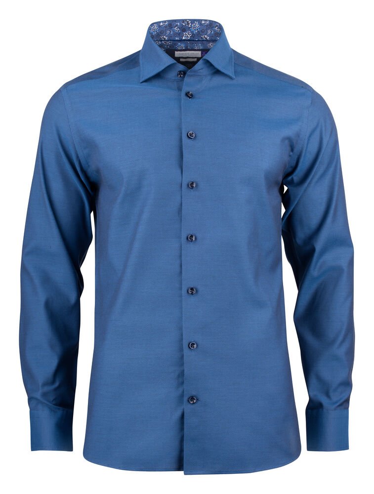 Purple Bow 142  Hemd Slim Fit Heren — Blauw