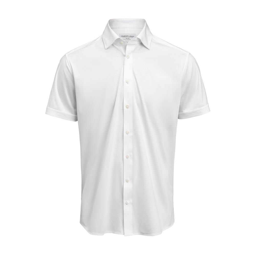 Indigo Bow 132 S/S Hemd Slim Fit Heren — Wit