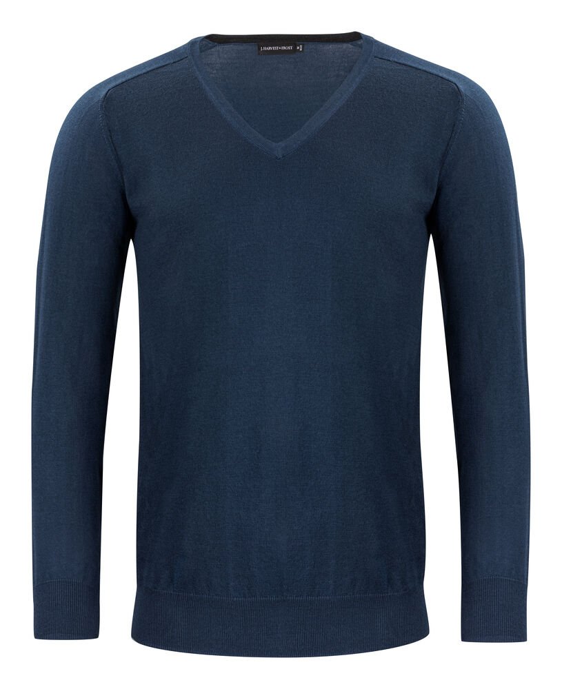 MerinoV Gebreide Sweater Heren — Marine