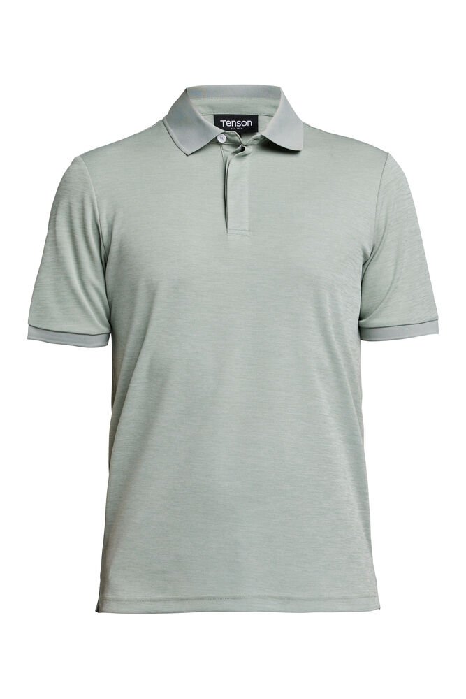 TXlite Melange Polo Men — Grijsgroen