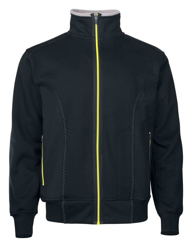 2121 SWEATER LANGE RITS — Zwart