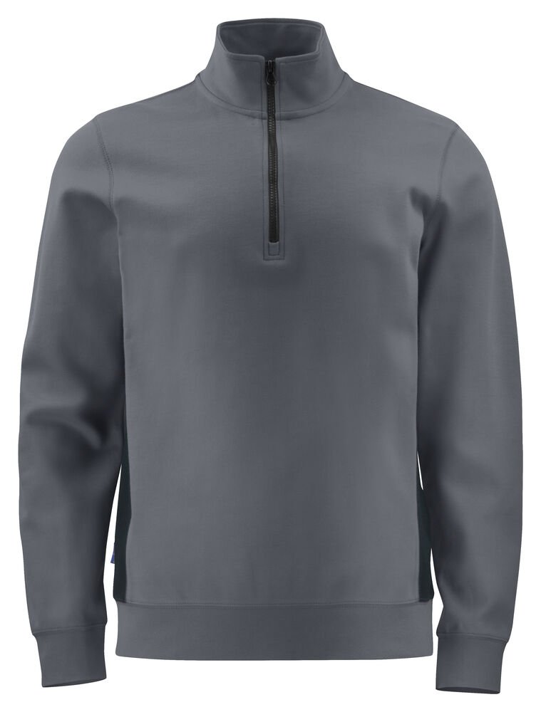 2128 SWEATER MET KORTE RITSSLUITING — Grijs