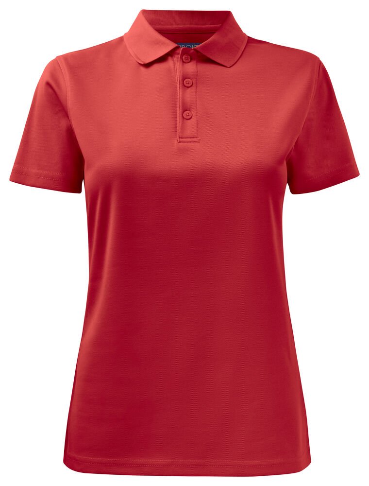 2041 DAMES POLO POLYESTER — Rood