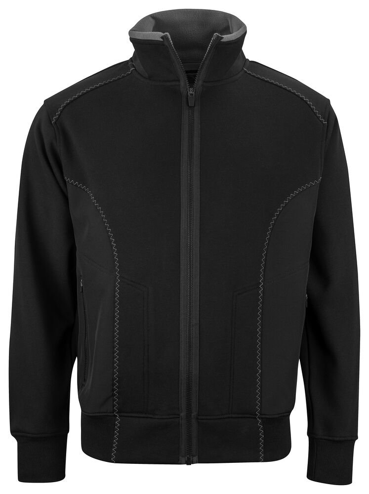 2121 SWEATER LANGE RITS — Zwart/Zwart