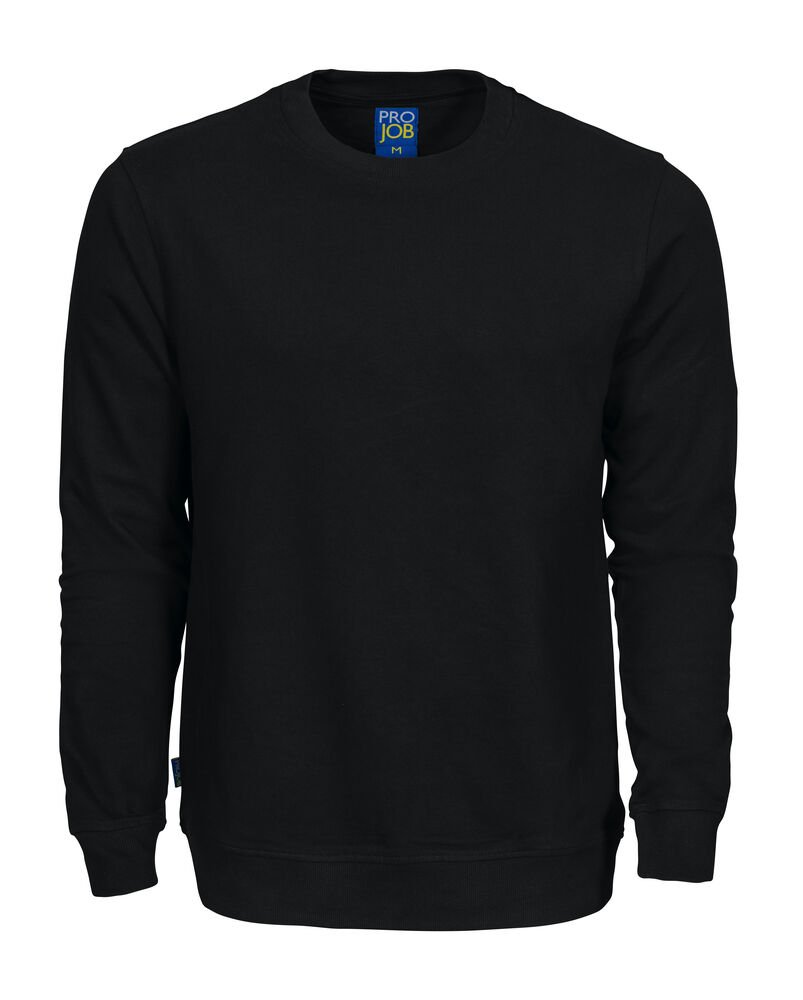 2124 SWEATER RONDE HALS — Zwart