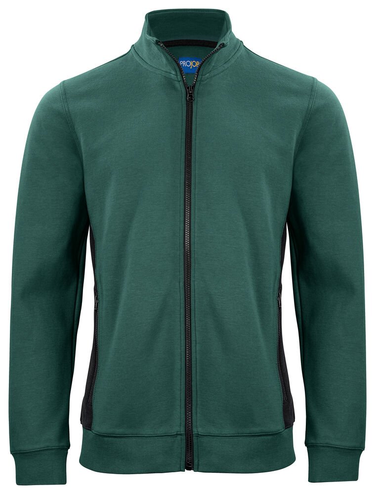 2129 SWEATER MET RITSSLUITING — Woudgroen