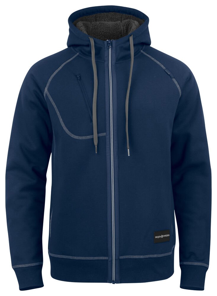 2130 HOODIE MET TEDDYVOERING — Marine