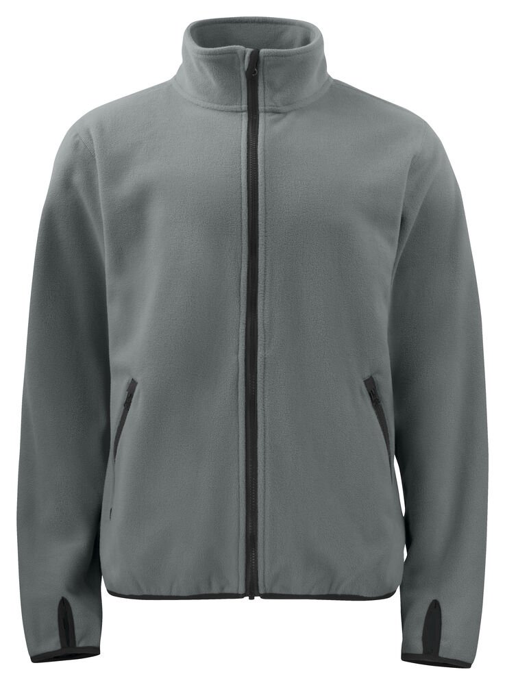 2327 FLEECE MET LANGE RITSSLUITING — Grijs
