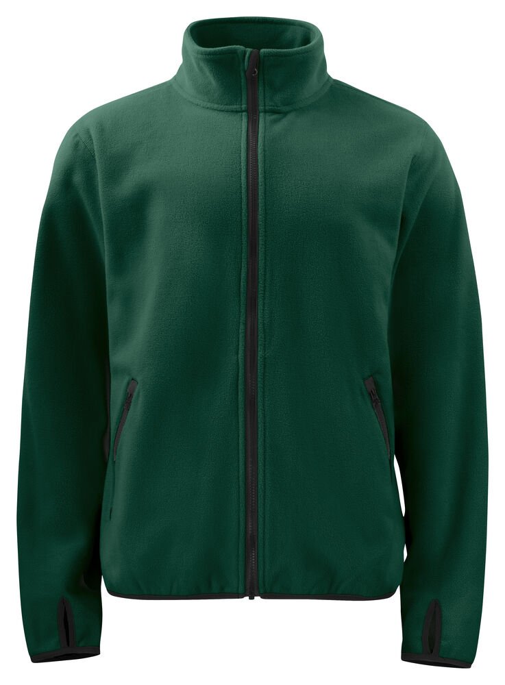 2327 FLEECE MET LANGE RITSSLUITING — Woudgroen