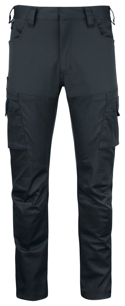 2552 STRETCHBROEK MET KNIEZAKKEN — Zwart