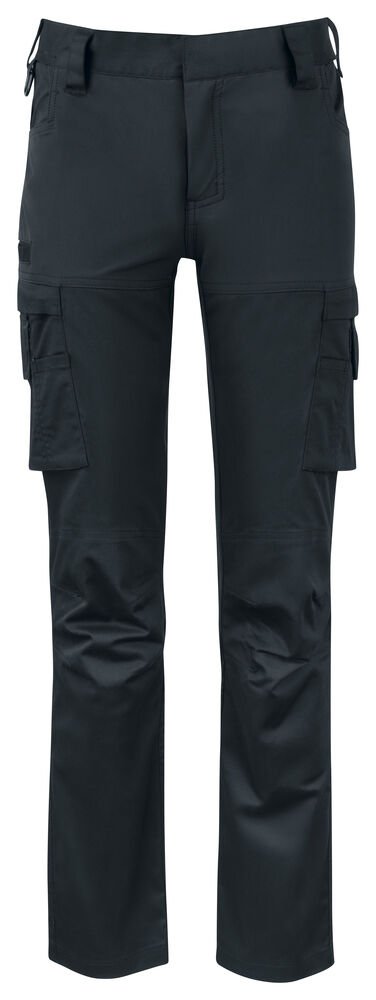 2553 DAMES STRETCHBROEK MET KNIEZAKKEN — Zwart
