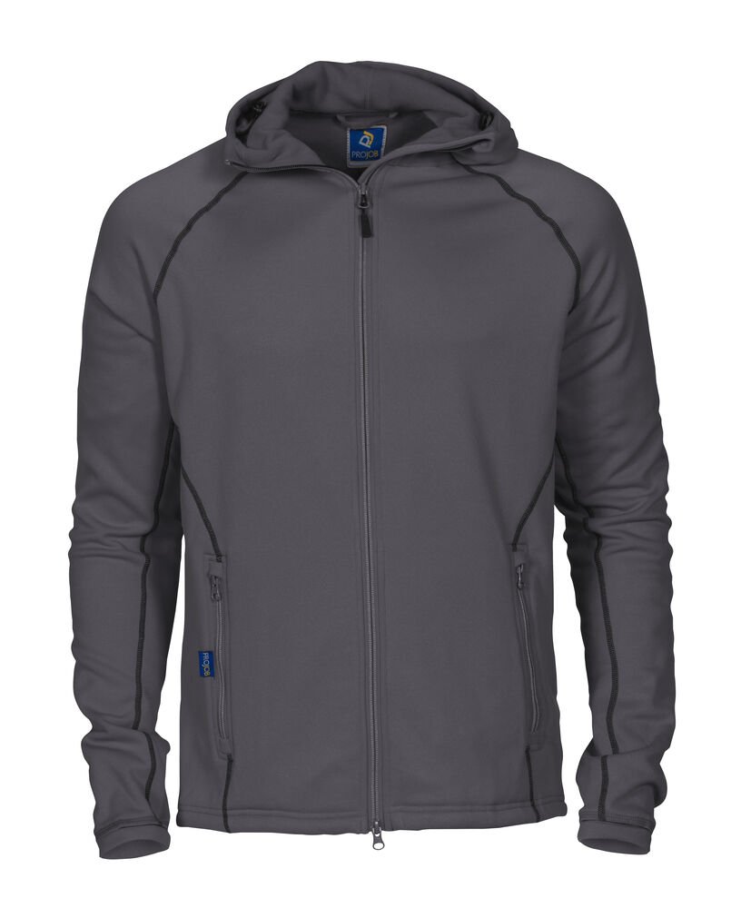 3314 HOODIE IN MICROFLEECE — Grijs