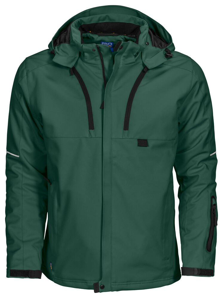 3407 GEVOERDE SOFTSHELL JAS — Woudgroen