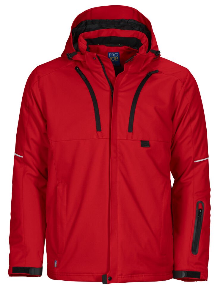 3407 GEVOERDE SOFTSHELL JAS — Rood