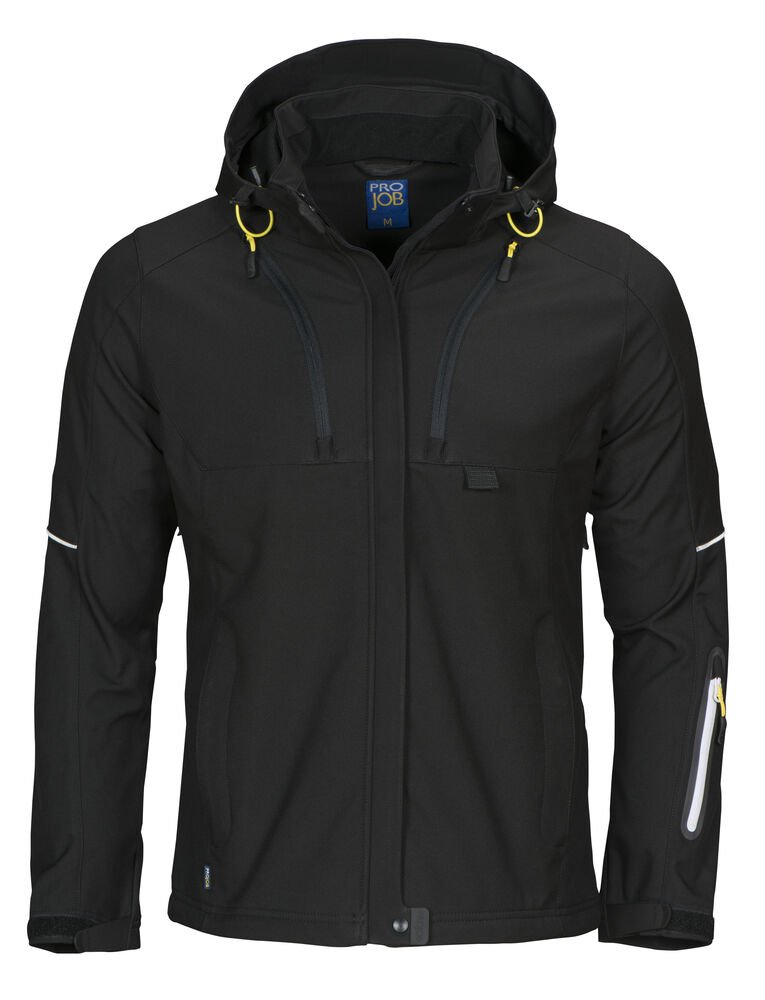 3412 DAMES SOFTSHELL JAS — Zwart
