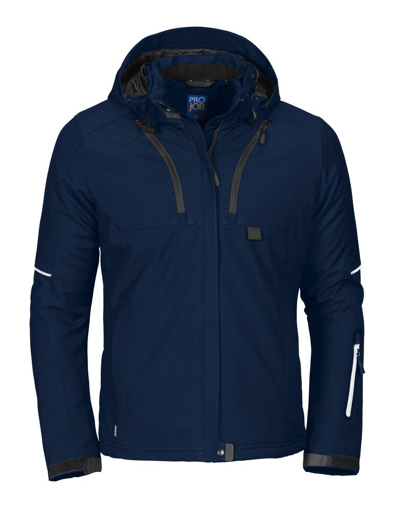 3413 DAMES GEVOERDE SOFTSHELL JAS — Marine