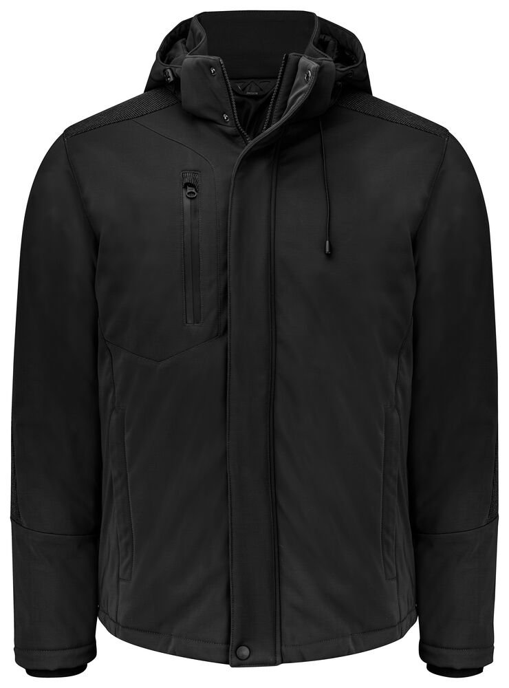 3417 GEVOERDE SOFTSHELL JAS — Zwart