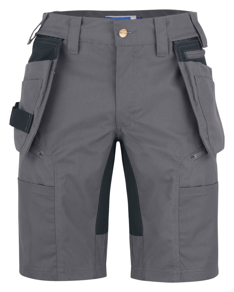 3521 STRETCHSHORT MET AFNEEMBARE SPIJKERZAKKEN — Grijs
