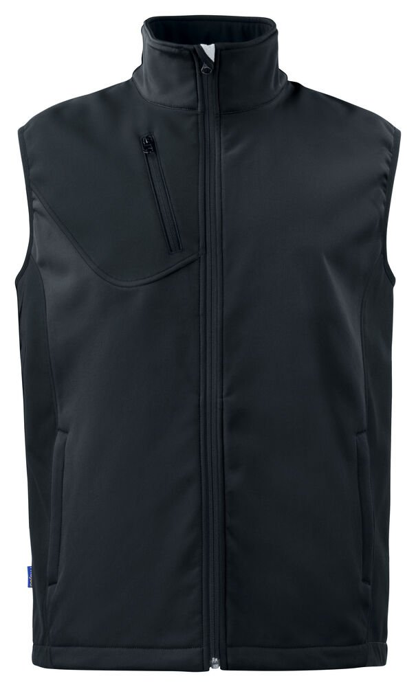 3702 SOFTSHELL BODYWARMER — Zwart