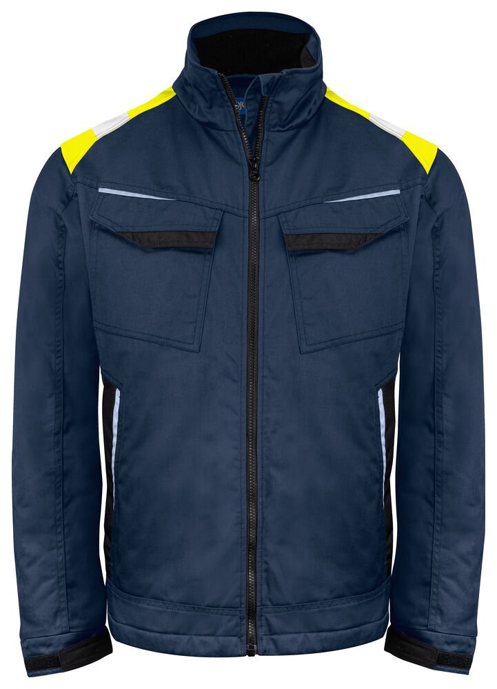 5428 GEVOERDE SERVICE VEST — Navy/Geel
