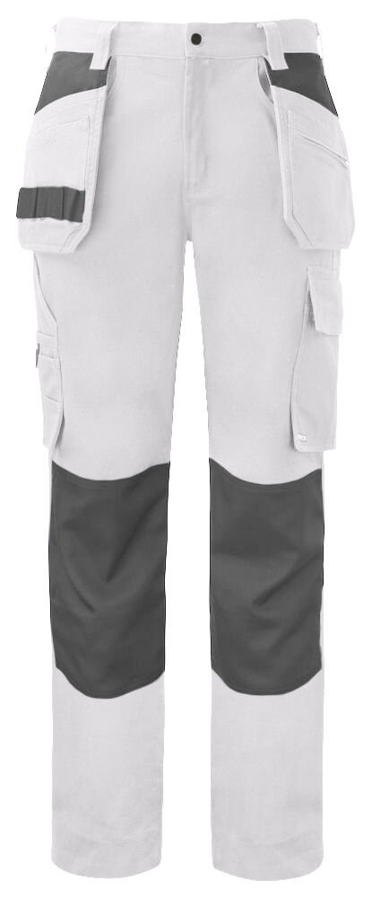 5530 BROEK MET KNIEZAKKEN EN SPIJKERZAKKEN KATOEN — Wit