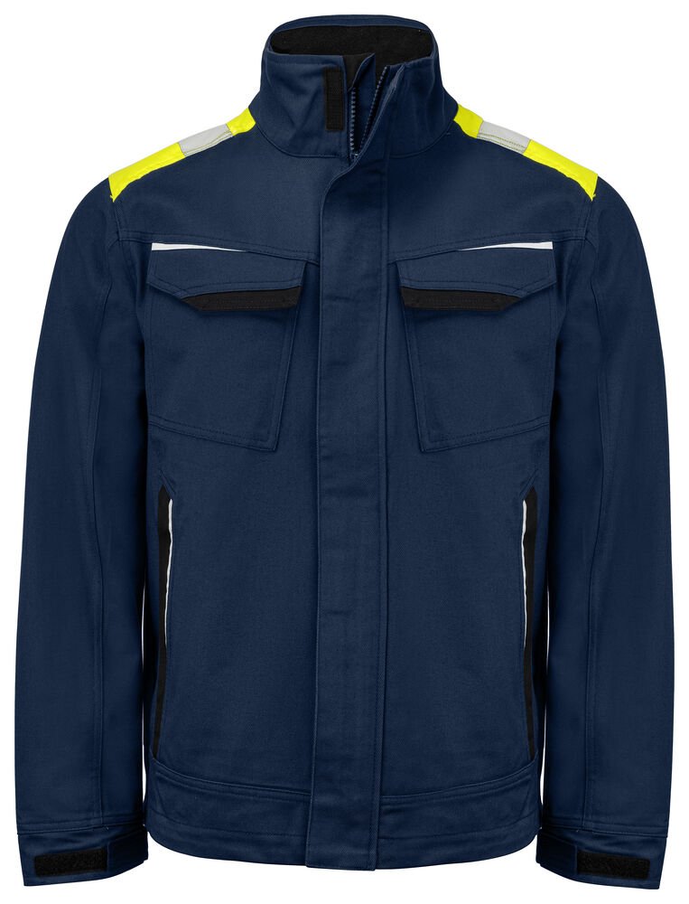 5437 SERVICE VEST KATOEN — Navy/Geel