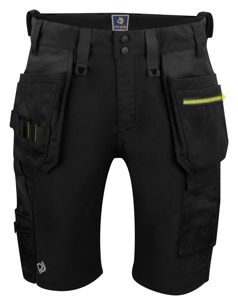 5558 STRETCHSHORT MET SPIJKERZAKKEN — Zwart