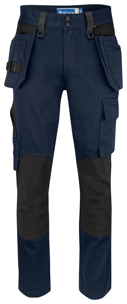 5560 STRETCHBROEK MET KNIEZAKKEN EN SPIJKERZAKKEN KATOEN — Marine