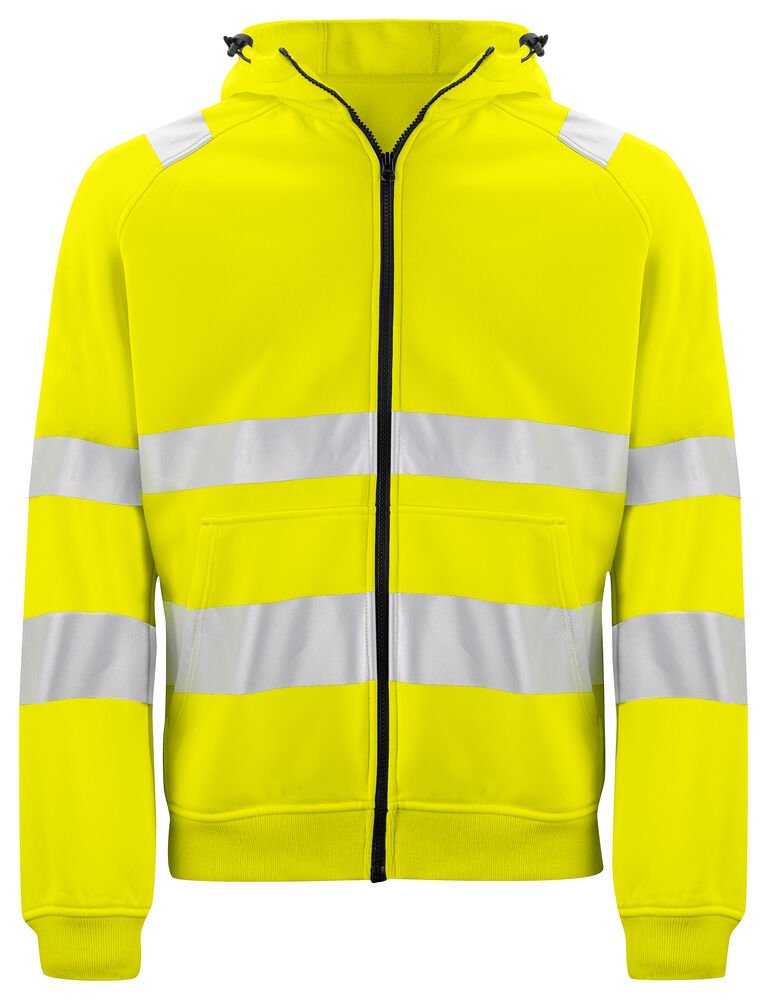 6132 SIGNALISATIEHOODIE EN ISO 20471 KLASSE 3/2 — Geel/Zwart