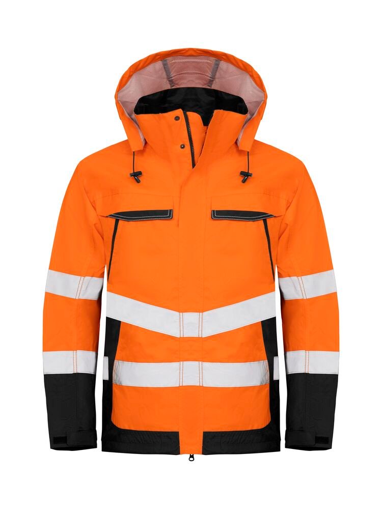 6440 SIGNALISATIEREGENJAS EN ISO 20471 KLASSE 3 — Oranje/Zwart