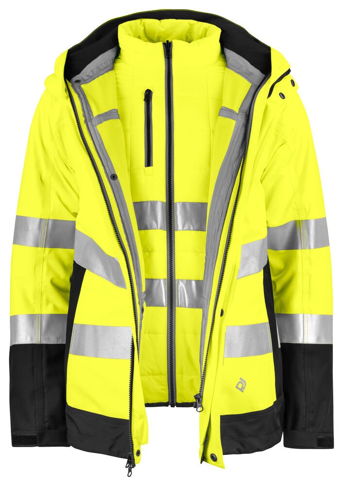 6445 SIGNALISATIEJAS 3-IN-1 EN ISO 20471 KLASSE 3/2 — Geel/Marine
