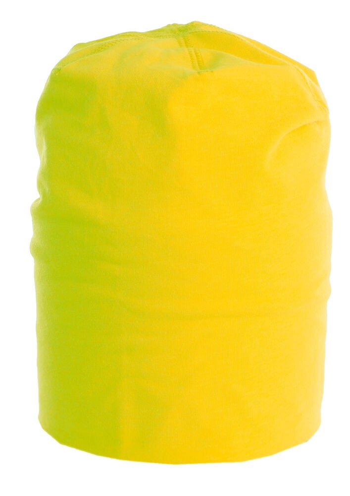 9038 GEVOERDE BEANIE — Geel