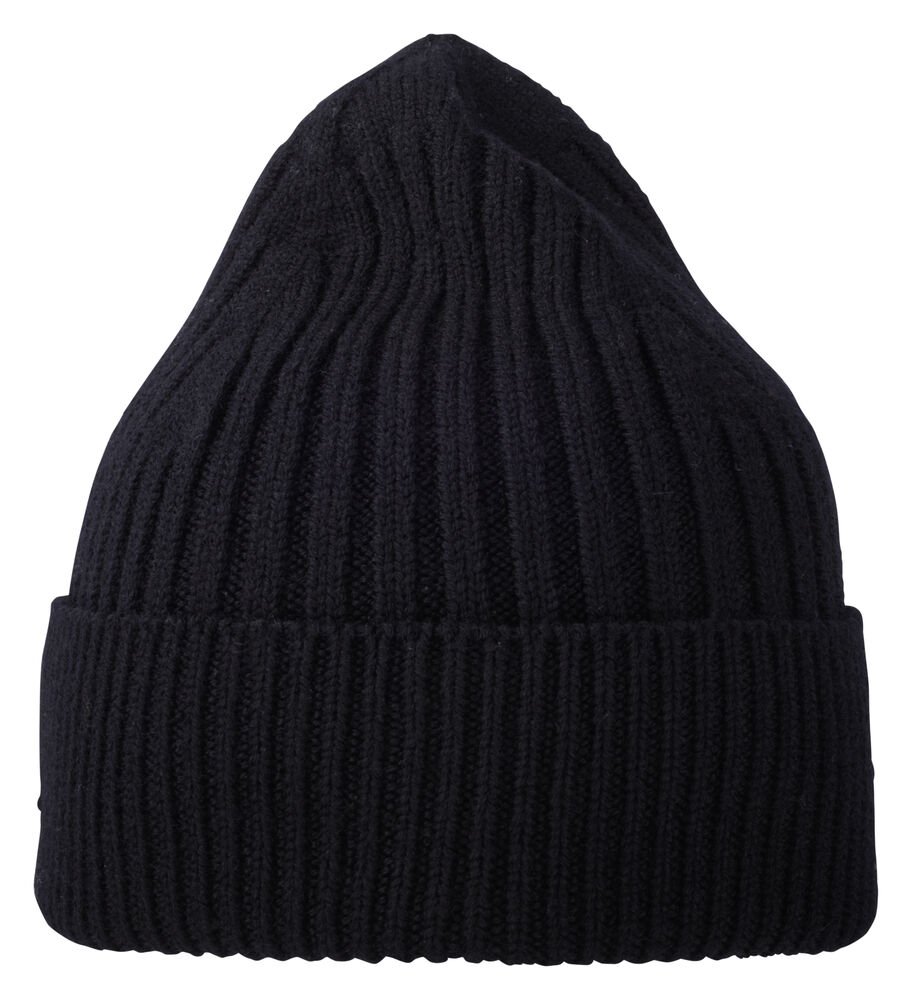9063 GEBREIDE MUTS — Zwart